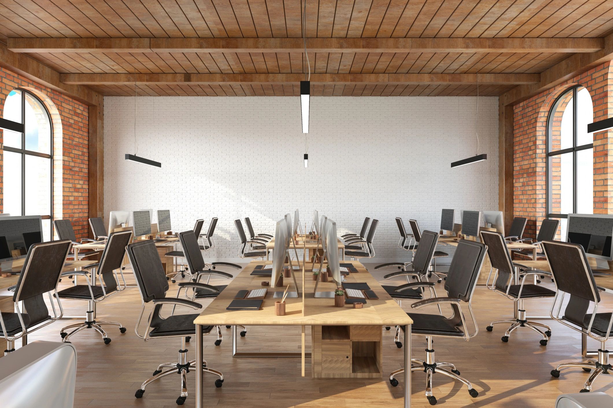 Modern business technology office interior